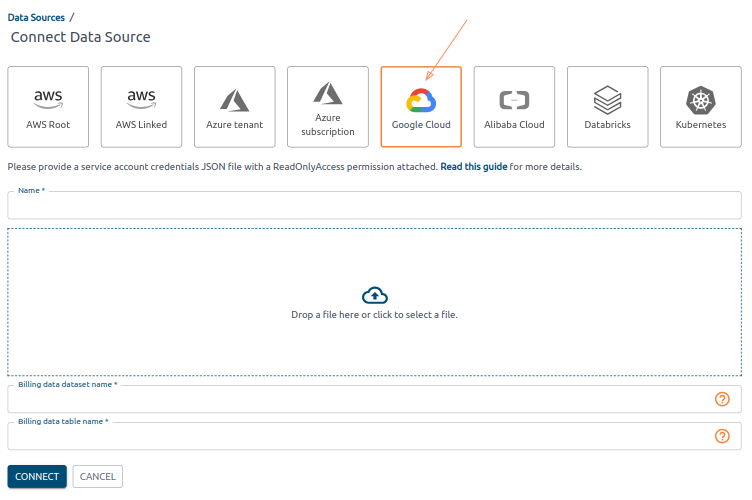 GCP Connection Form